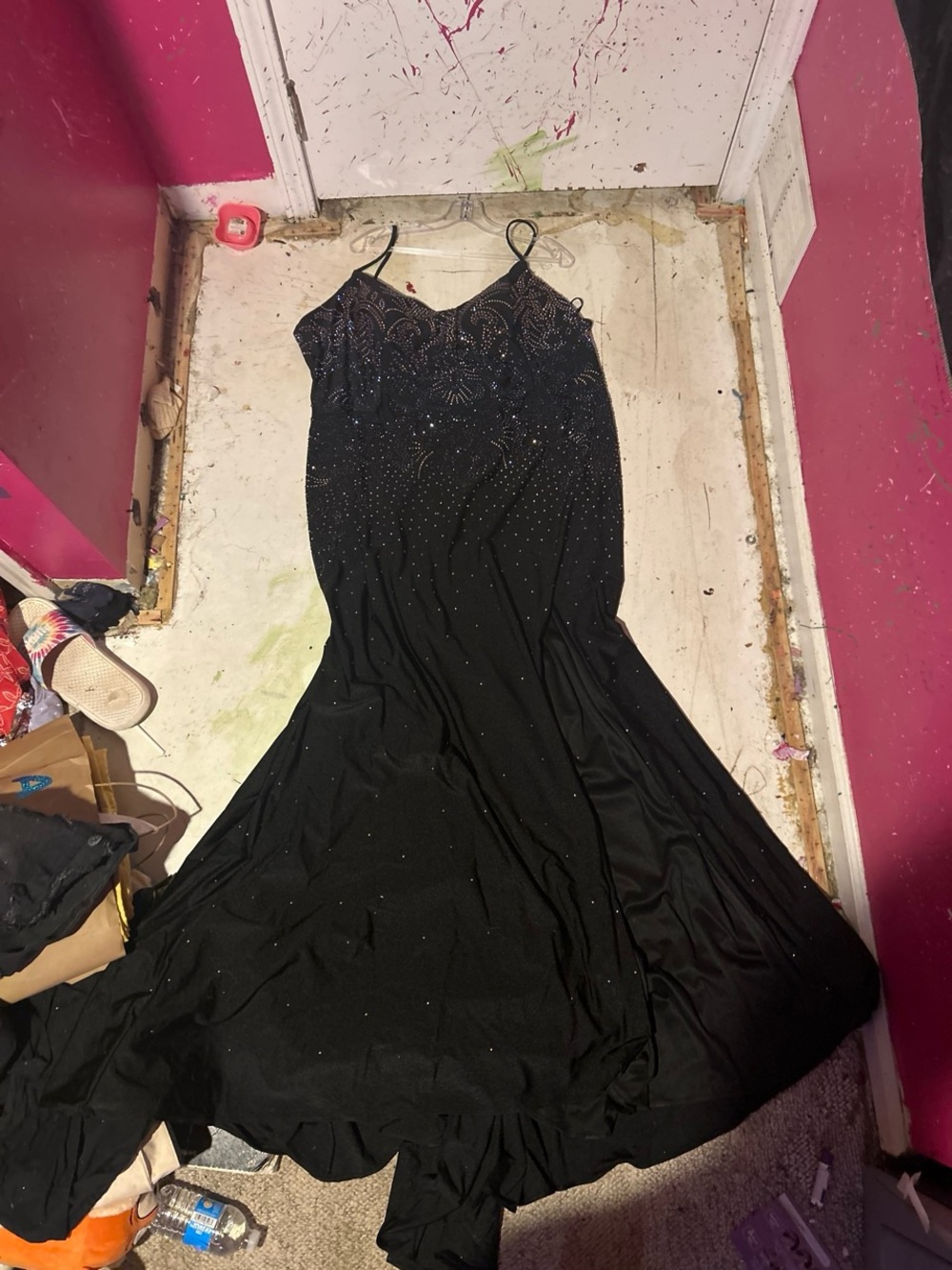 Black Sequin prom Dress - Women's Evening Gown